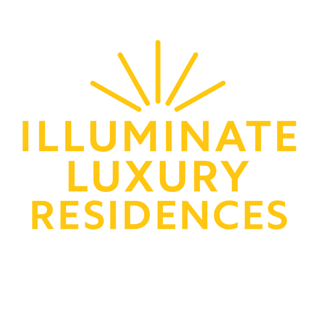 The image features the words "Illuminate Luxury Residences" in a bright, glowing font.